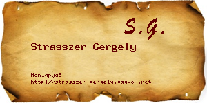 Strasszer Gergely névjegykártya